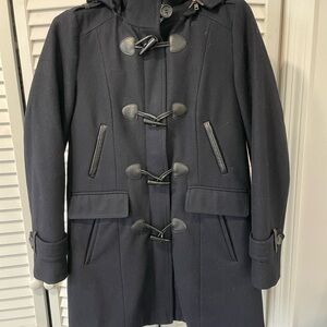 Women’s TH Navy Toggle Pea Coat with Hood